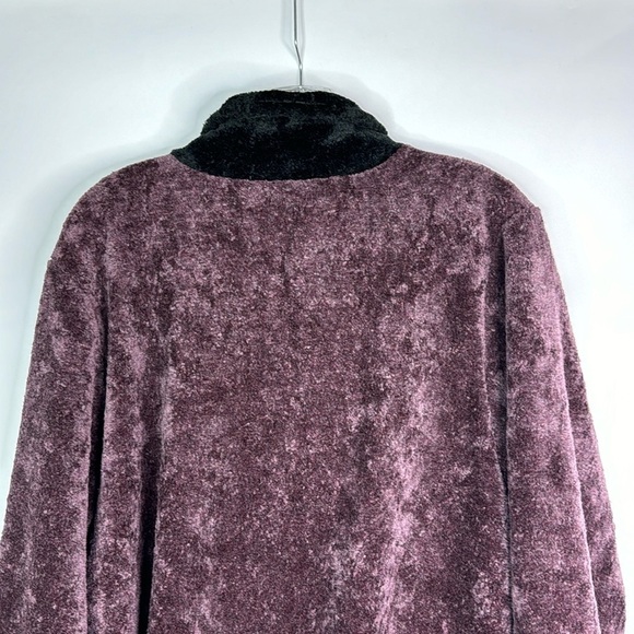 Artisans Pinecone Purple Fleece Button Up Size Large NWT - Picture 5 of 11